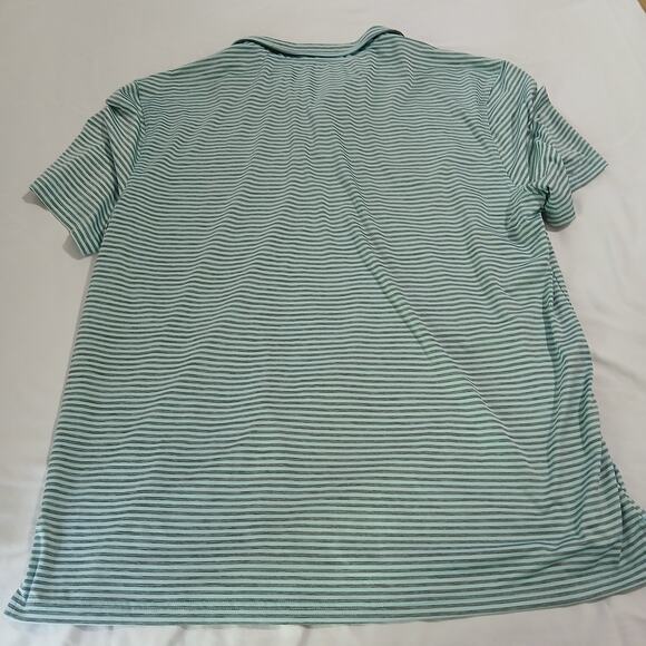 set of 2 Polo Shirts Xl/Med Short-sleeved Under Armour/GH Bass Striped easy care - Picture 7 of 16